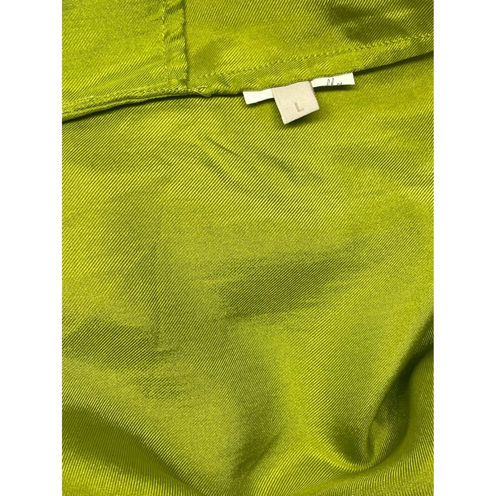Massimo Alba Silk Shift Dress L‎ Chartreuse Hand Painted Snake Tunic - Picture 9 of 12